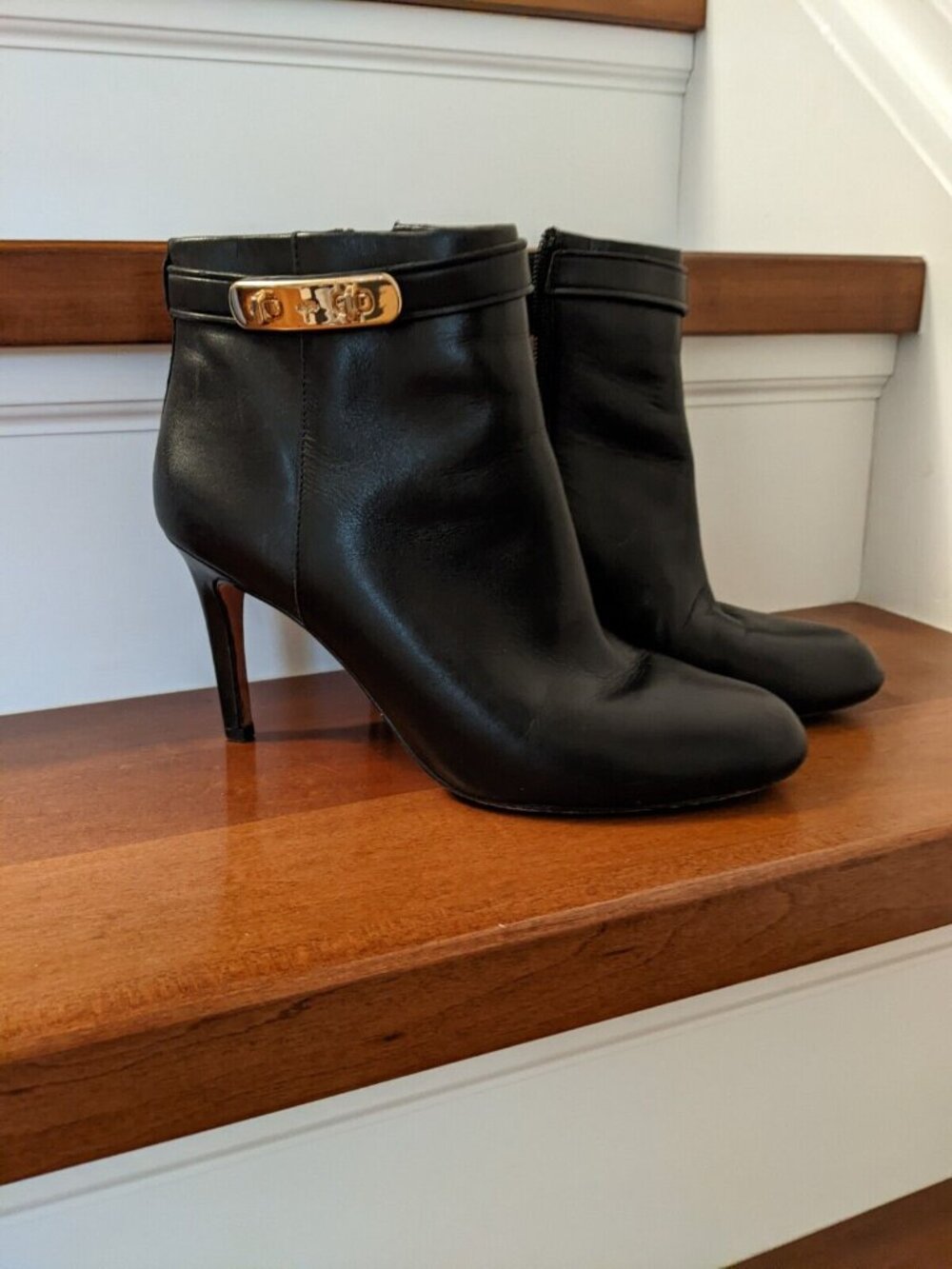 Coach black leather boots in size 8